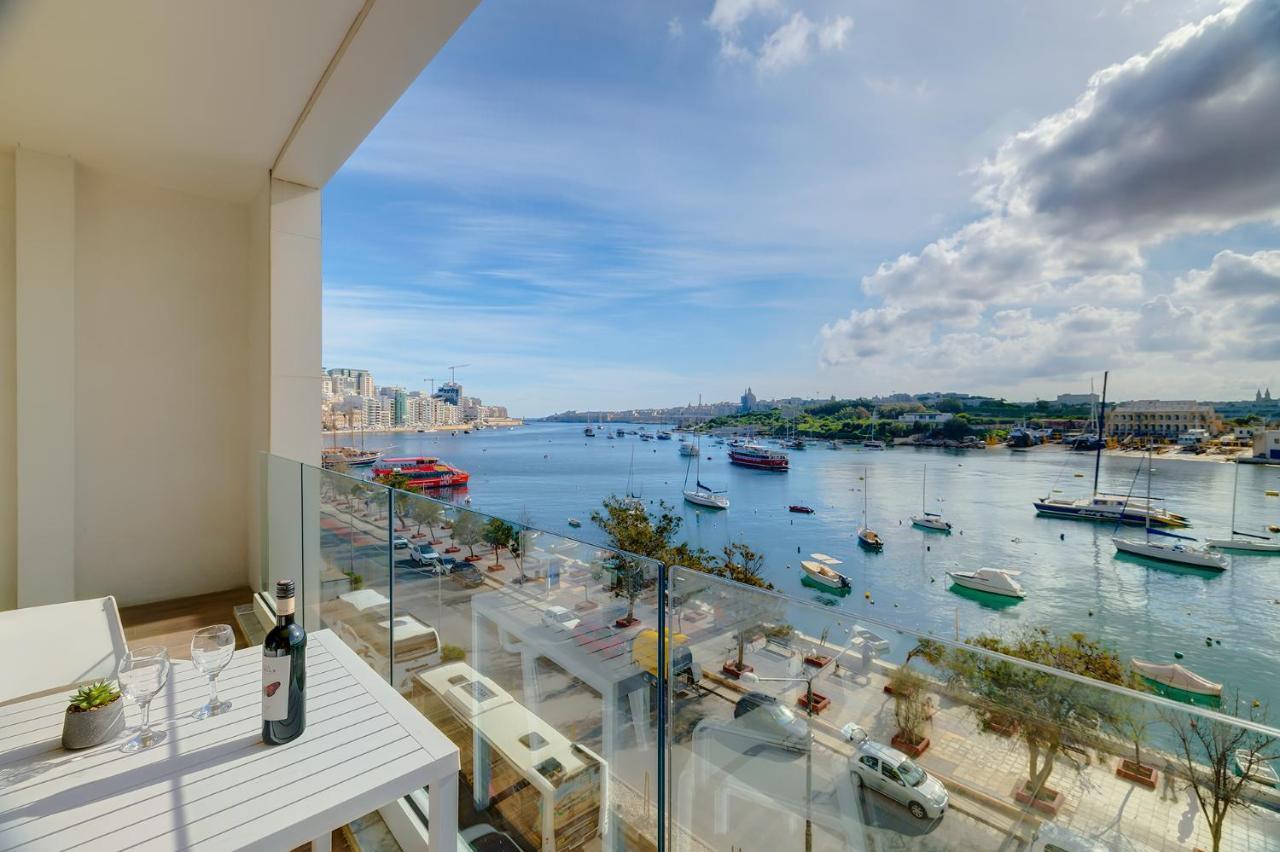 Superlative Apartment With Valletta And Harbour Views スリーマ エクステリア 写真