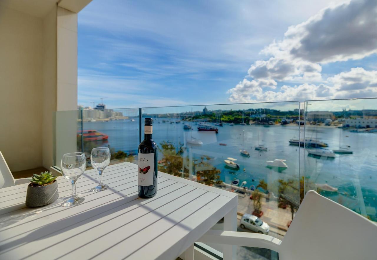 Superlative Apartment With Valletta And Harbour Views スリーマ エクステリア 写真